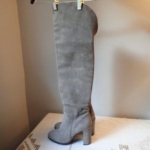 Kenneth Cole Jack Over The Knee Olive Suede Boots